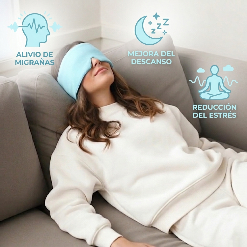 MigraCalm™ - Antifaz de Alivio Térmico 360° para Migrañas