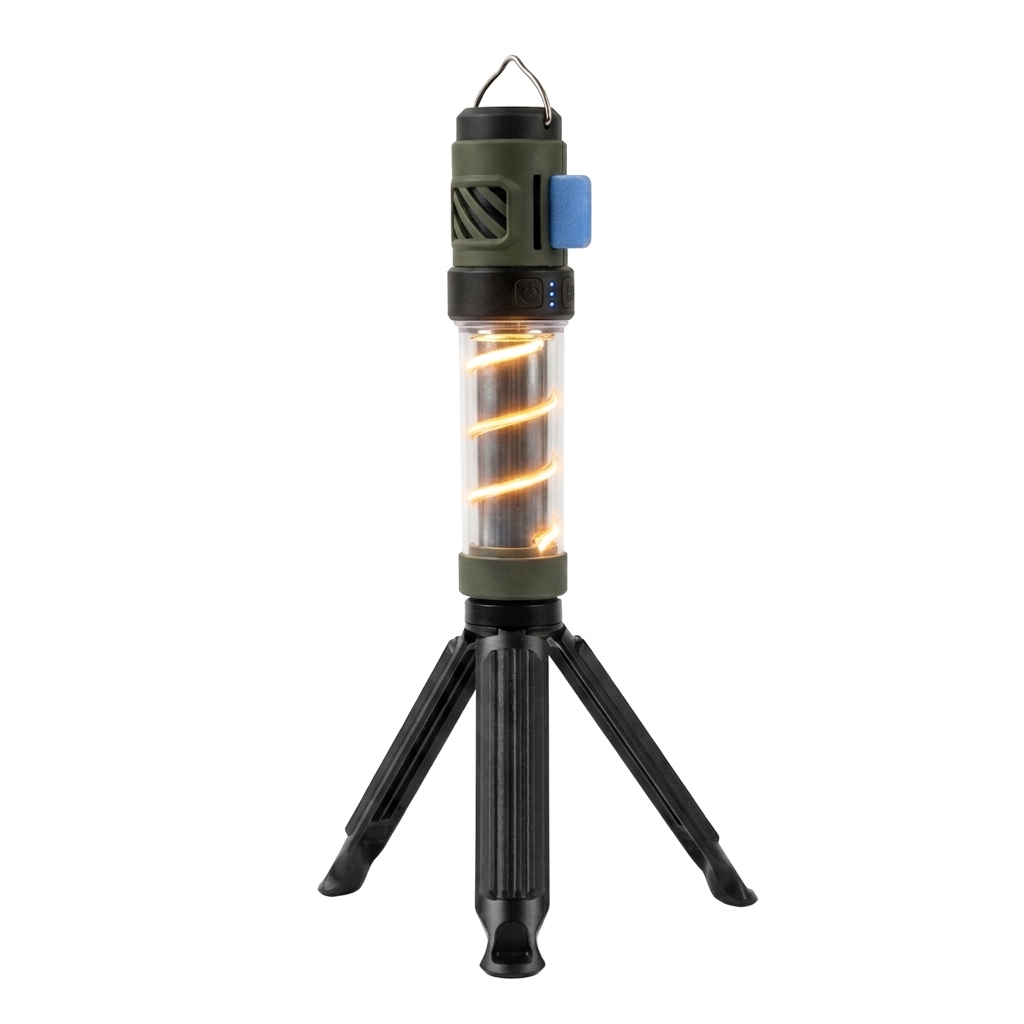 LumiGuard™ 3 en 1: Linterna de exterior con Trípode y Anti-Mosquitos