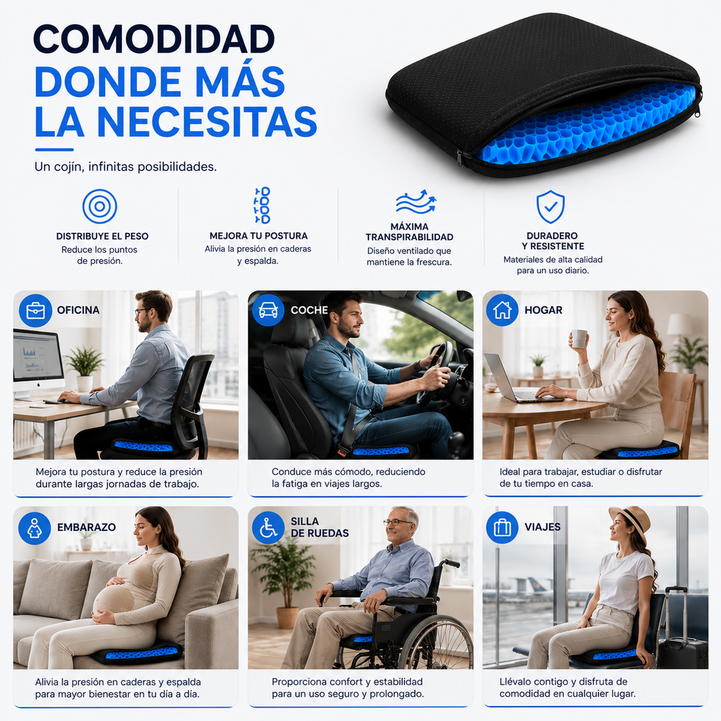 Cojín de Asiento Ergonómico ComfortRest™