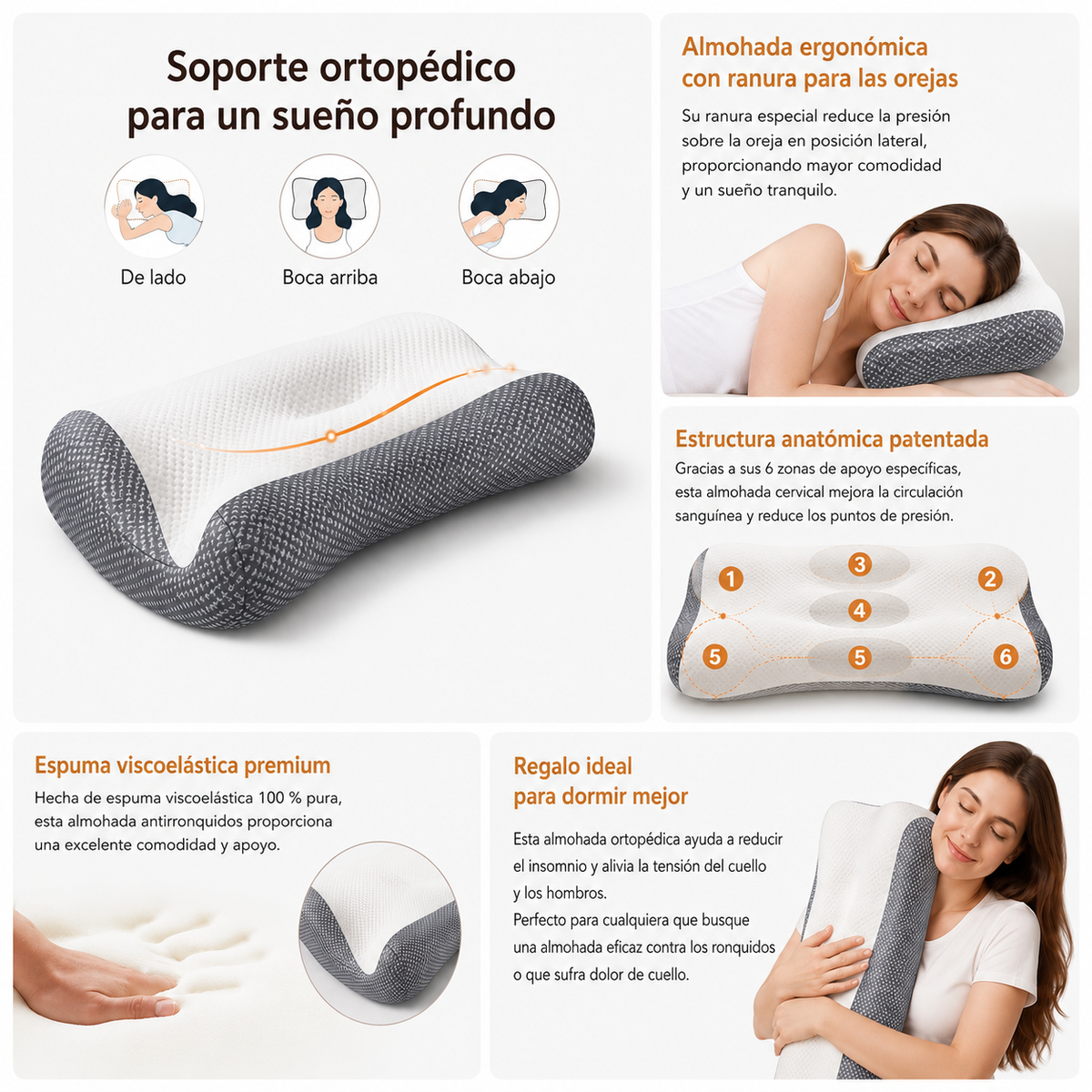 Almohada cervical Viscoelástica DreamCurve™