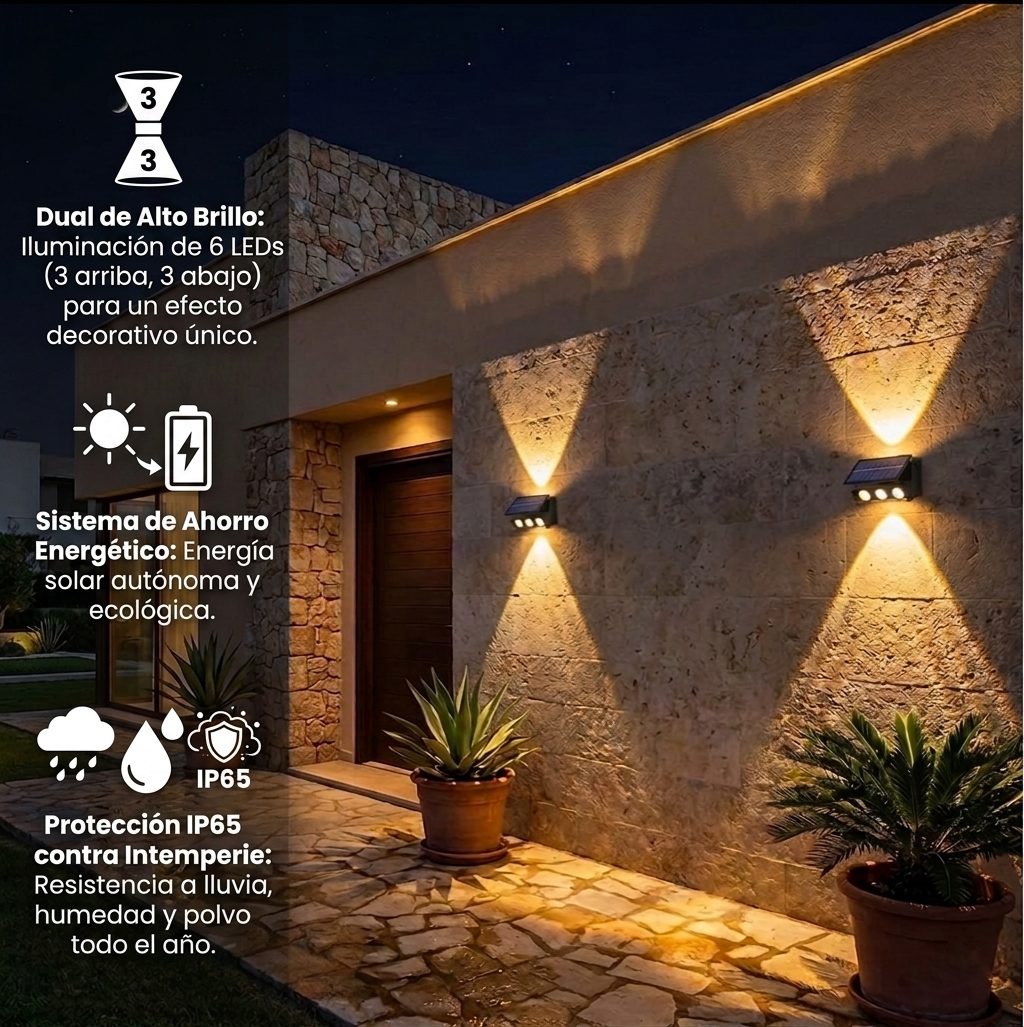 Luz Solar de Pared AuraLux Exterior™