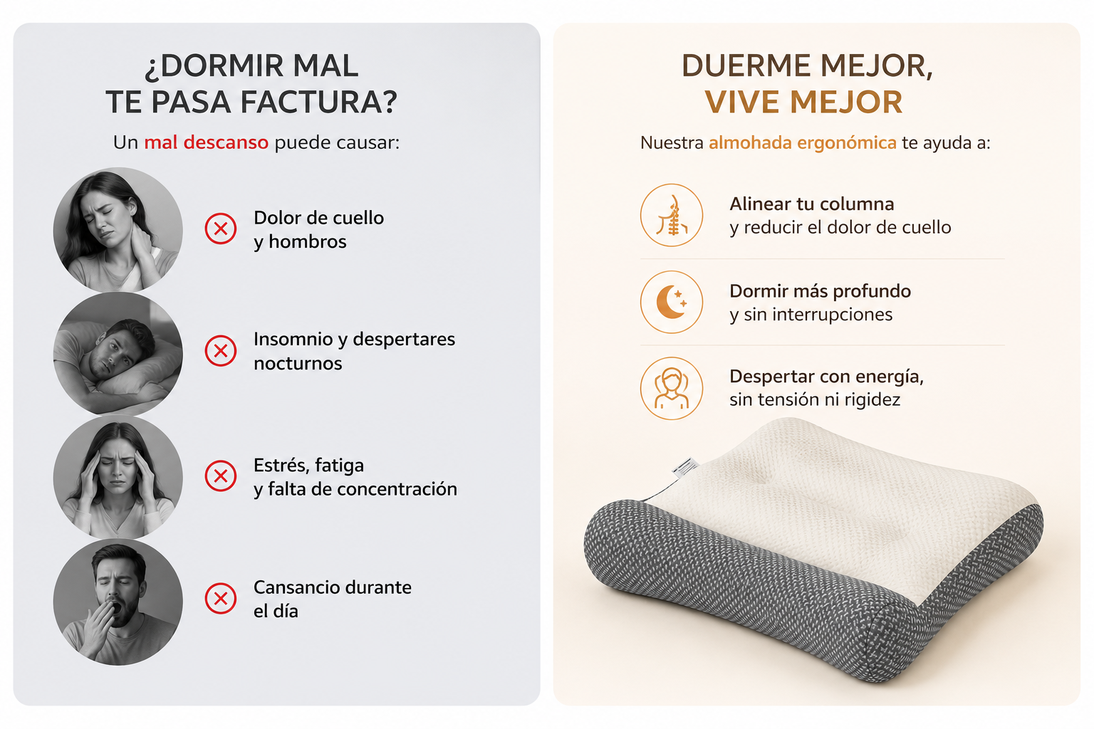 Almohada cervical Viscoelástica DreamCurve™